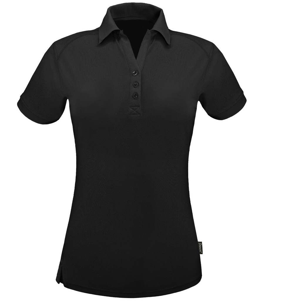 STENCIL - LADIES SORONA POLO S/S (BLACK, 6)