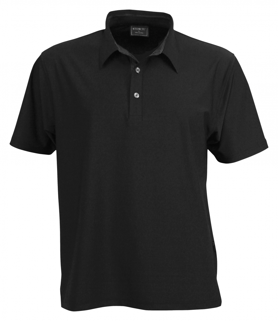 STENCIL - MENS ARGENT POLO S/S (BLACK, S)