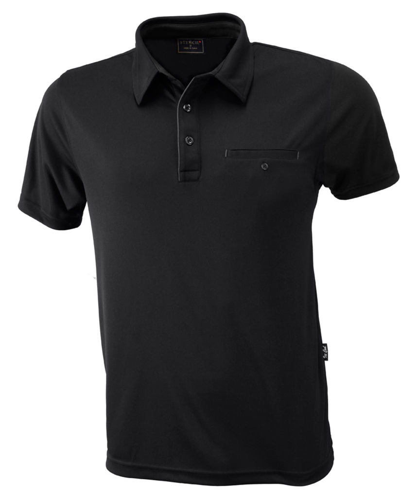STENCIL - MENS BOSTON POLO S/S (BLACK/CHARCOAL, XS)
