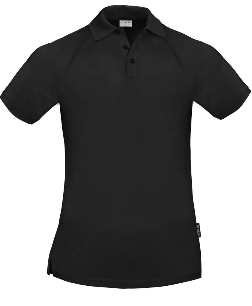 STENCIL - MENS INFINITY POLO S/S (BLACK, XS)