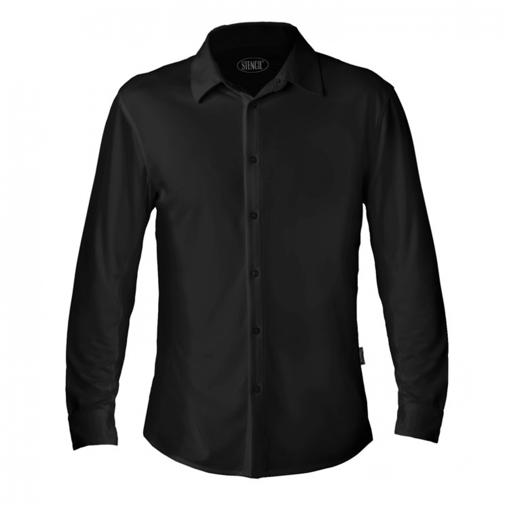 STENCIL - MENS LIBERTY SHIRT L/S 5010L (BLACK, XS)