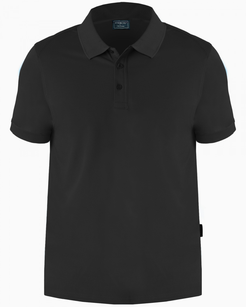 STENCIL - MENS SORONA POLO S/S (BLACK, XS)