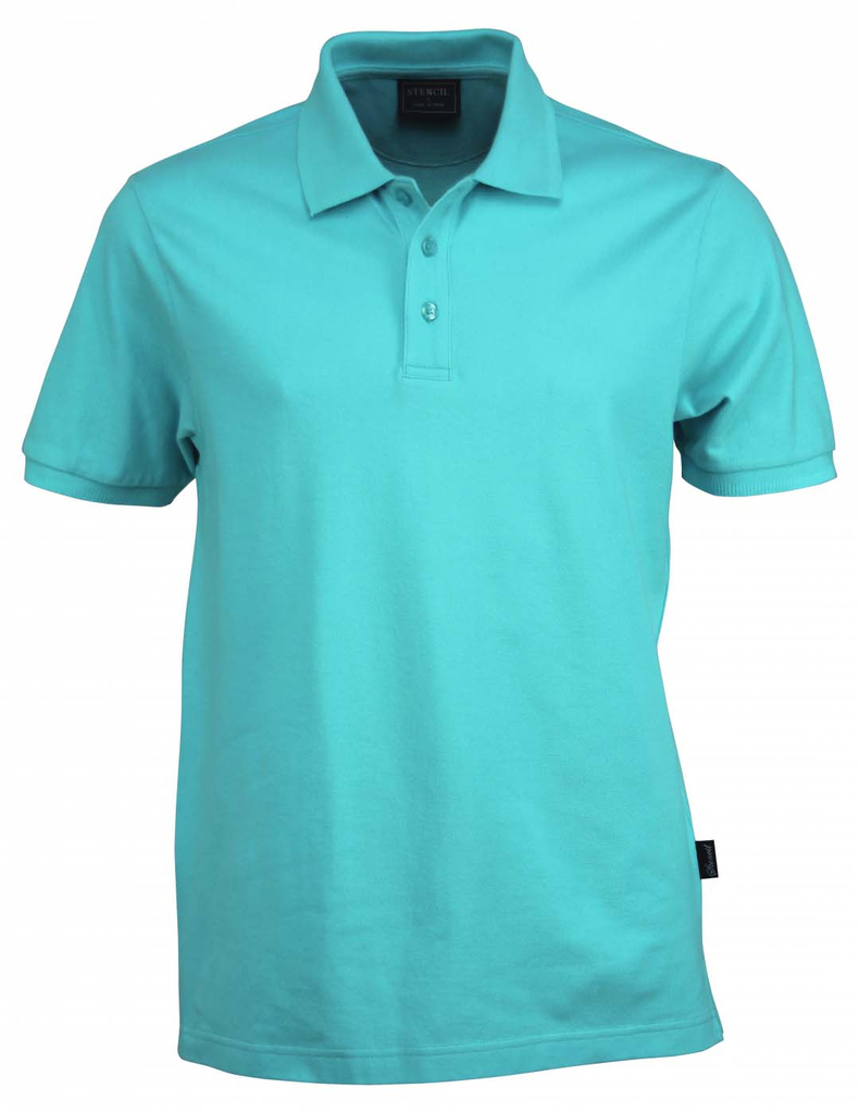 STENCIL - MENS TRAVERSE POLO S/S (AQUA, XS)