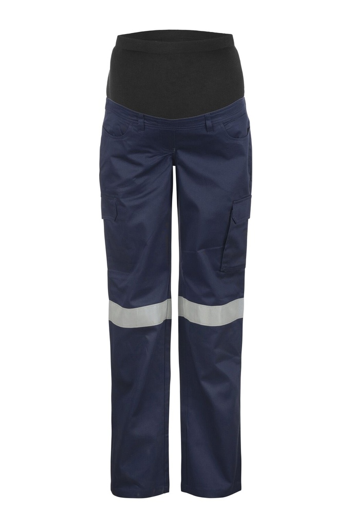 WORKCRAFT - [WPL080] MATERNITY CARGO REFLECTIVE COTTON DRILL TROUSER