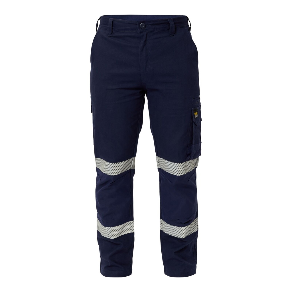 [WP4019_NAV_67R] WORKCRAFT - [WP4019] STRETCH CARGO PANTS WITH SEGMENTED TAPE (67R)