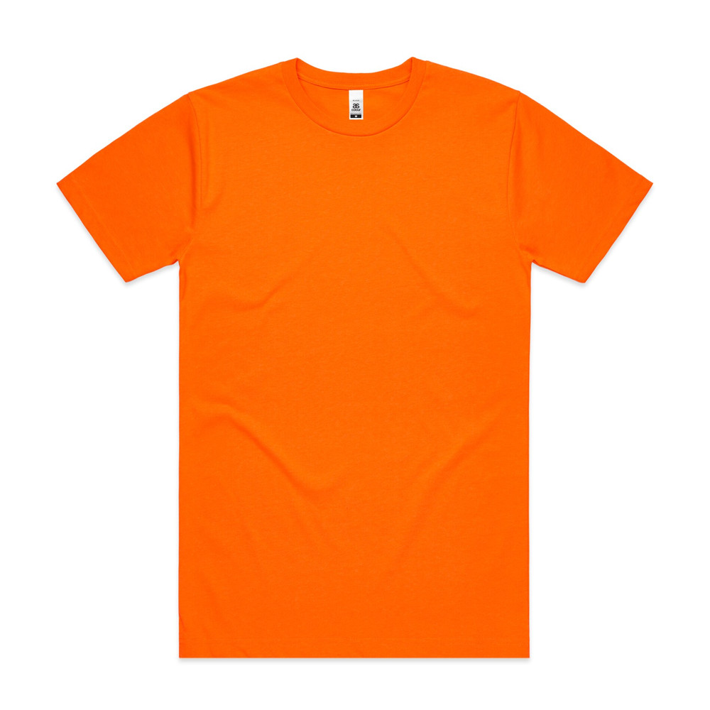 AS COLOUR - BLOCK SAFETY TEE 5050F (SAFETY ORANGE, S)